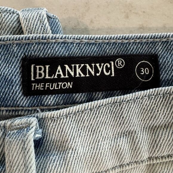 NWT Blank NYC The Fulton Roll Up Denim Shorts Size 30 Womens - Picture 4 of 8
